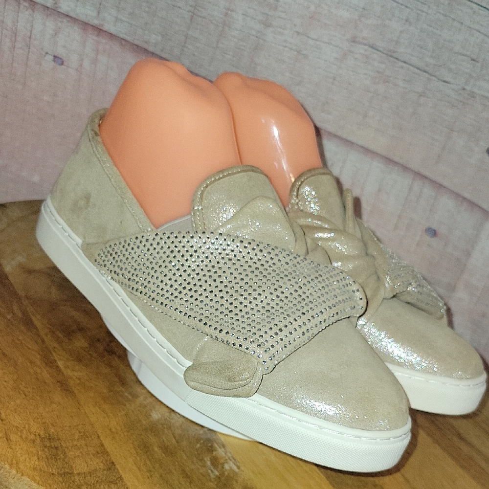 Vince Camuto Gold Shimmer Slip On Sneakers